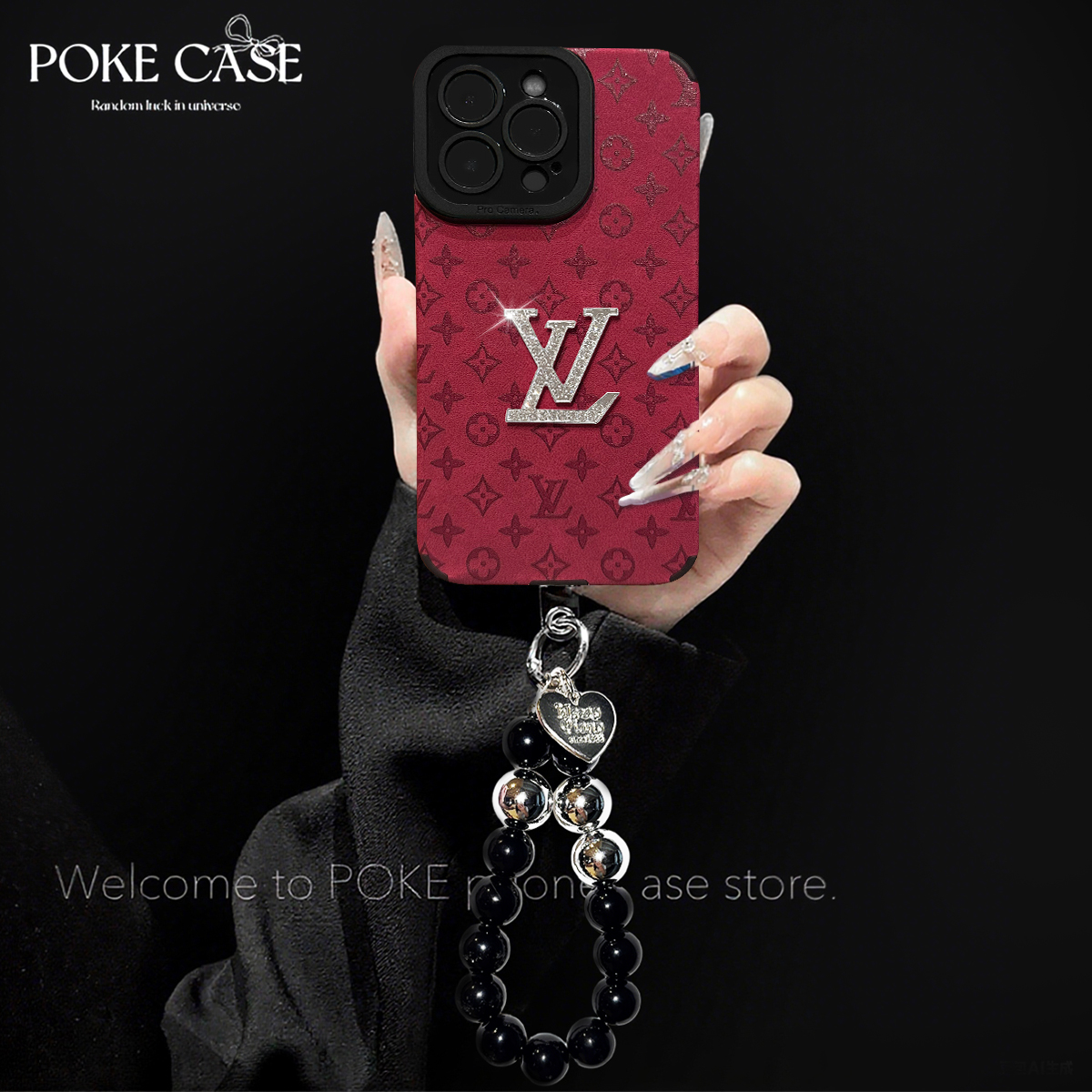 轻奢瞳眼金属装饰适用苹果17PROMAX华为vivo小米oppo手链手机壳女