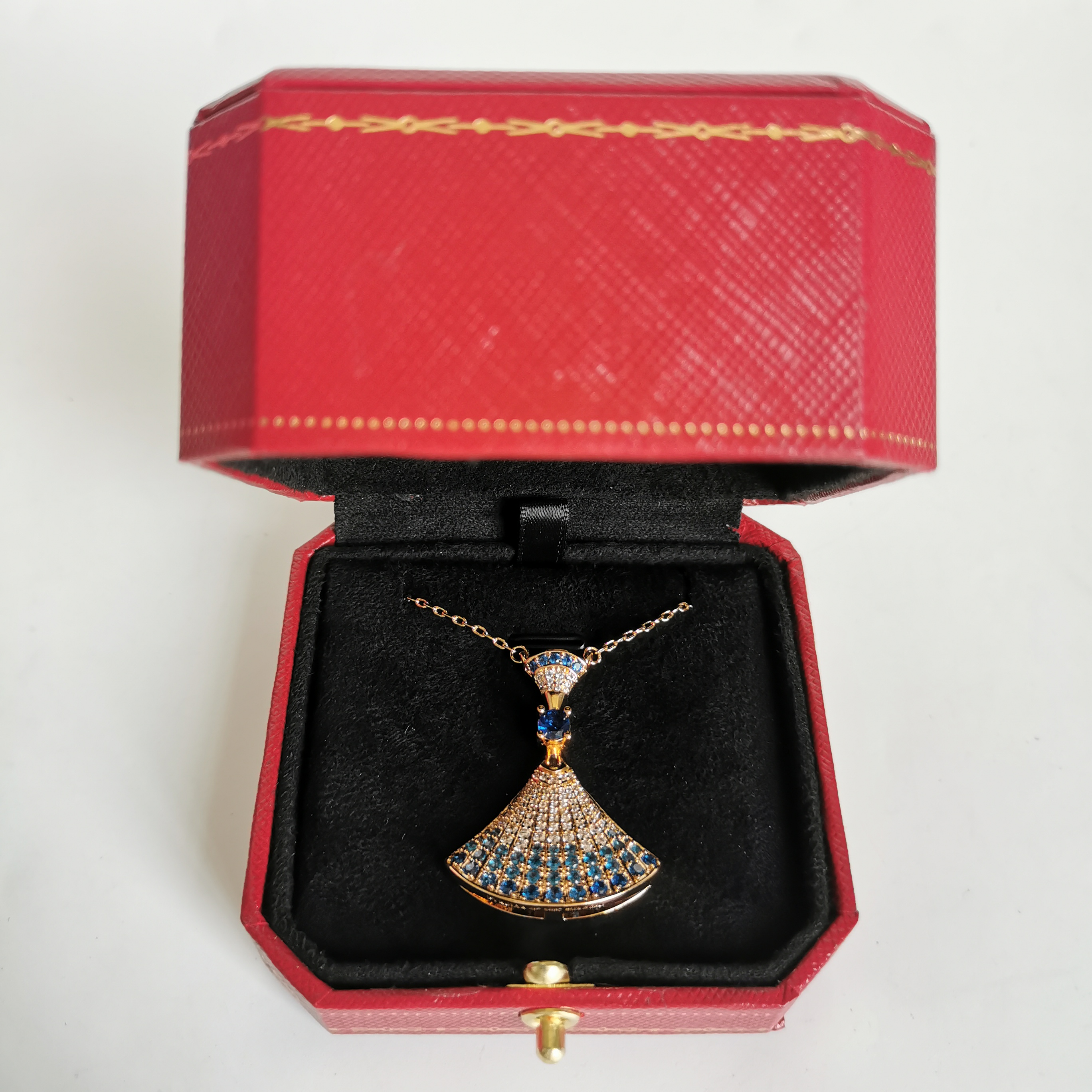 2142蓝项链--蓝--精工蓝项链赠礼盒