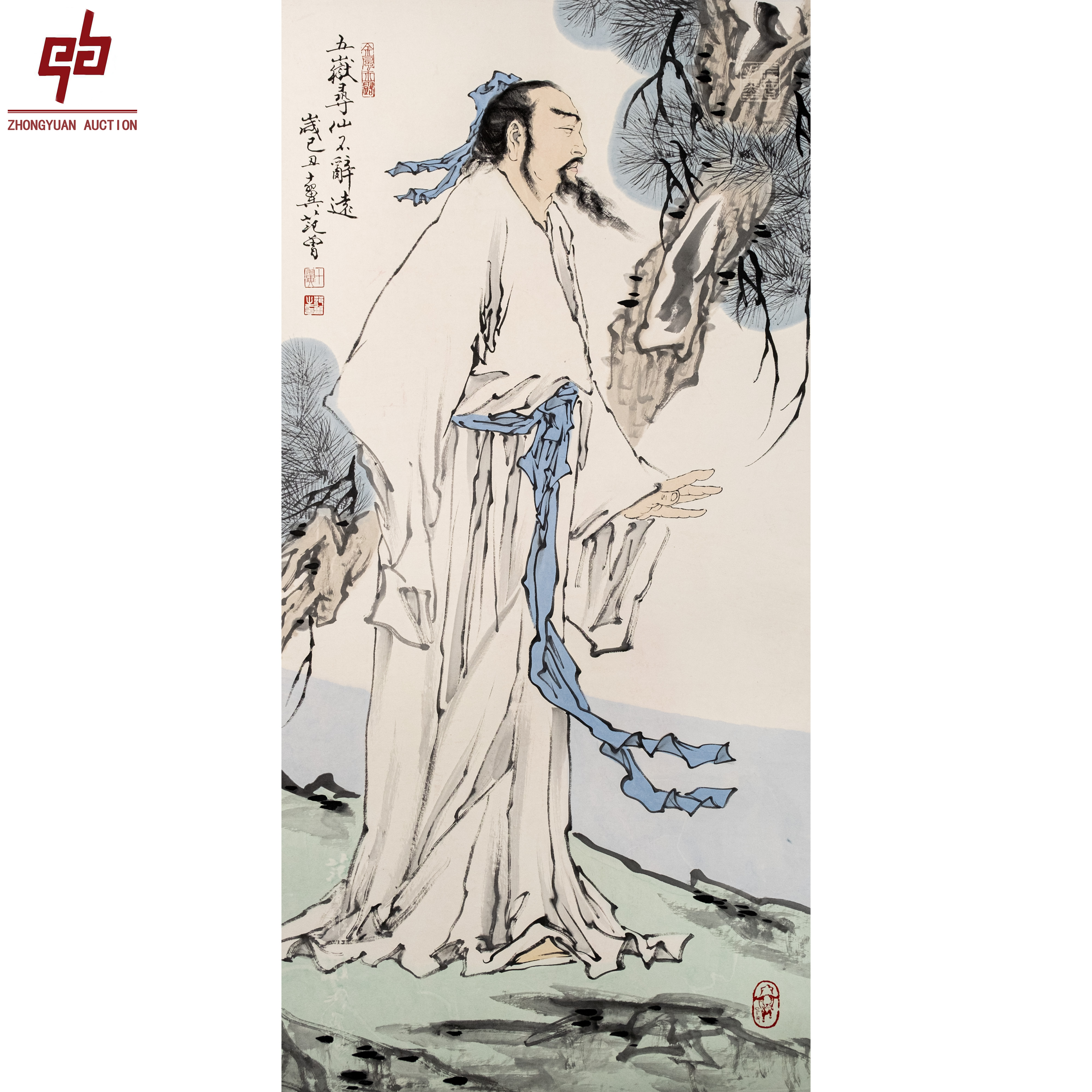 "lot7674 范老款人物 镜片 136cm*68cm约8.3平尺"