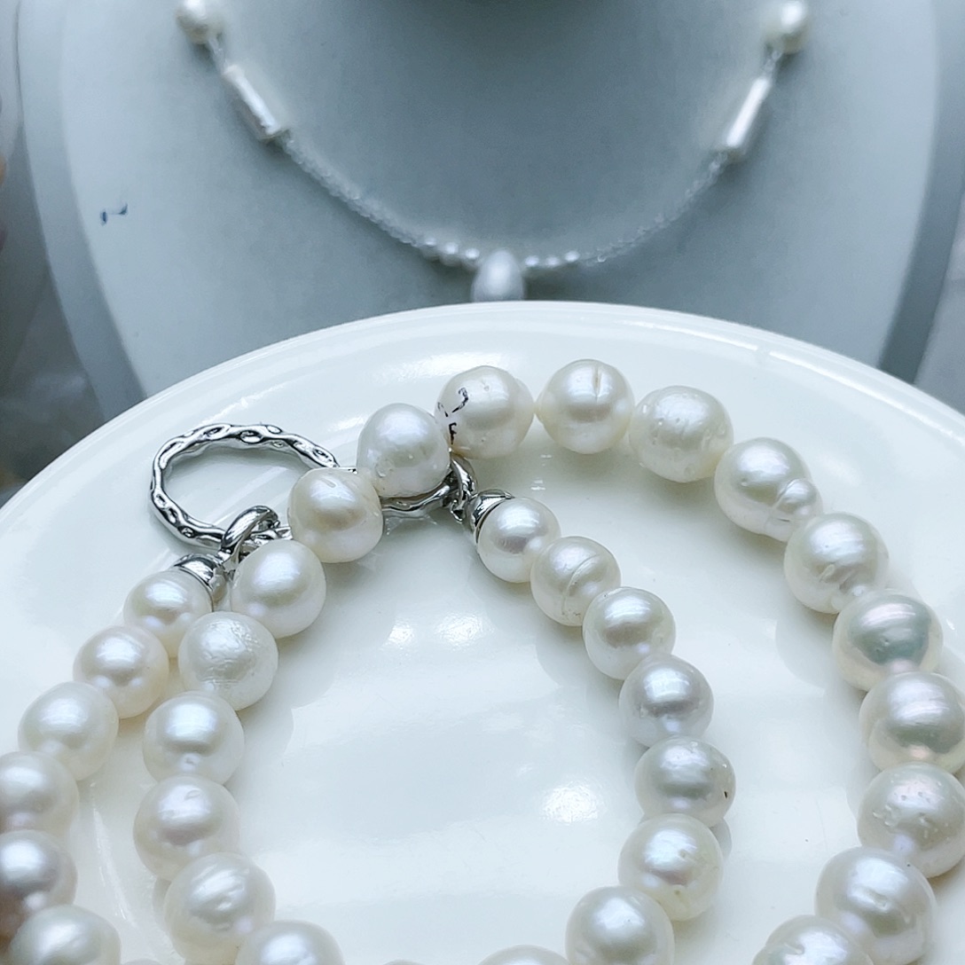 淡水珍珠颈饰钛钢