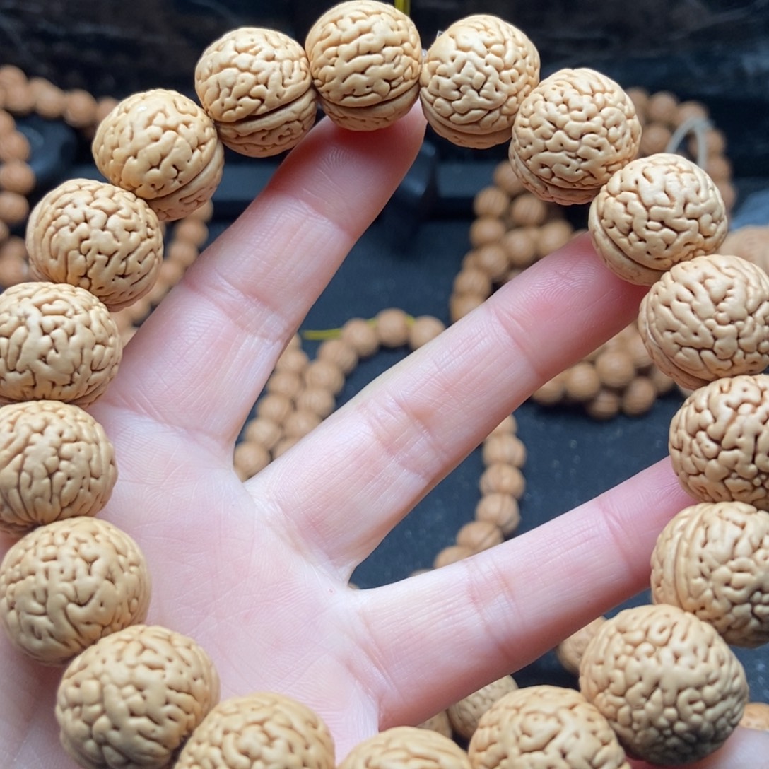 桃核手串盘锦肌肉纹17➕尺闪8