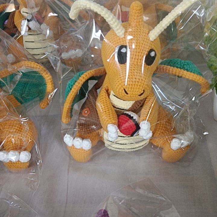 喷火龙玩偶手工钩织摆件