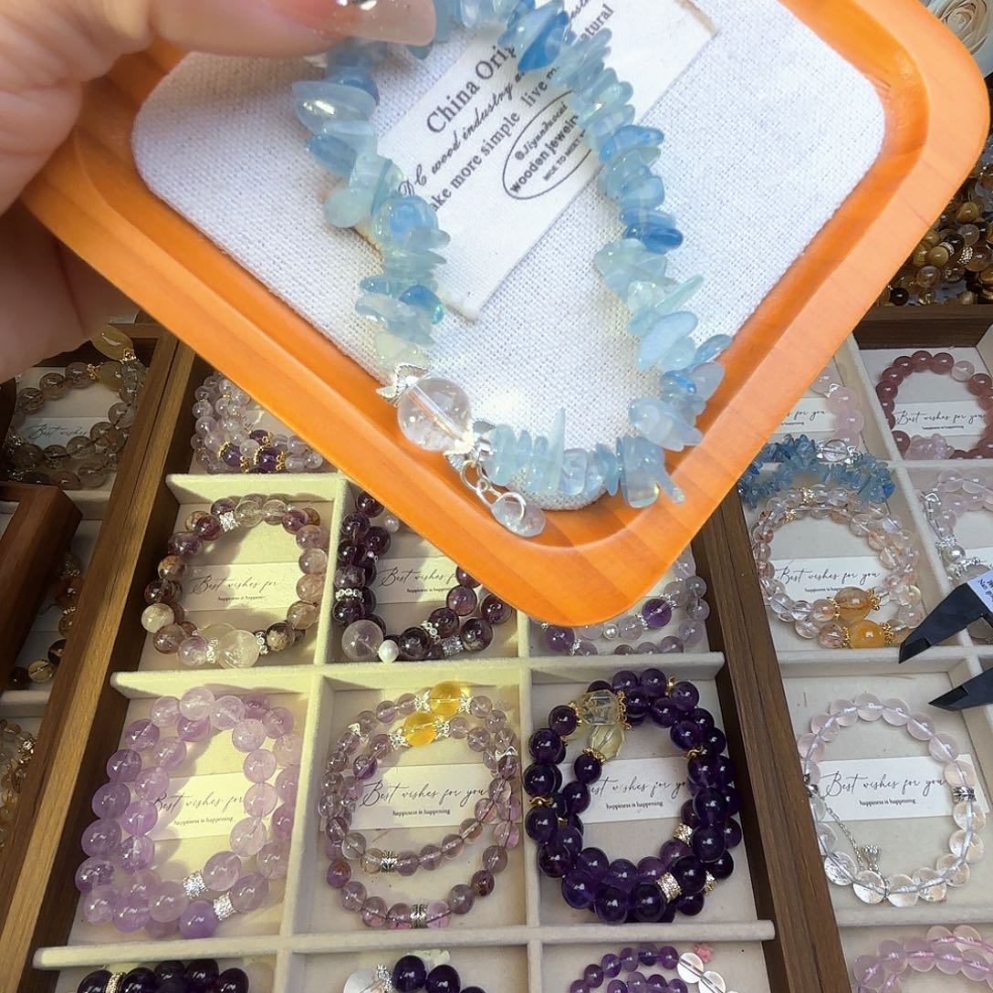 烟晶手链银S925镶嵌888888