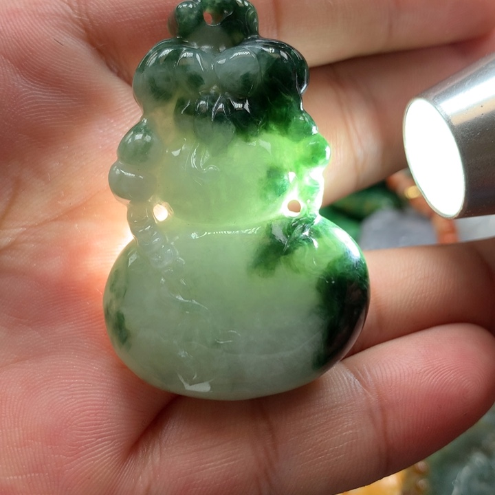 翡翠项链未镶嵌保真天然a货翡翠