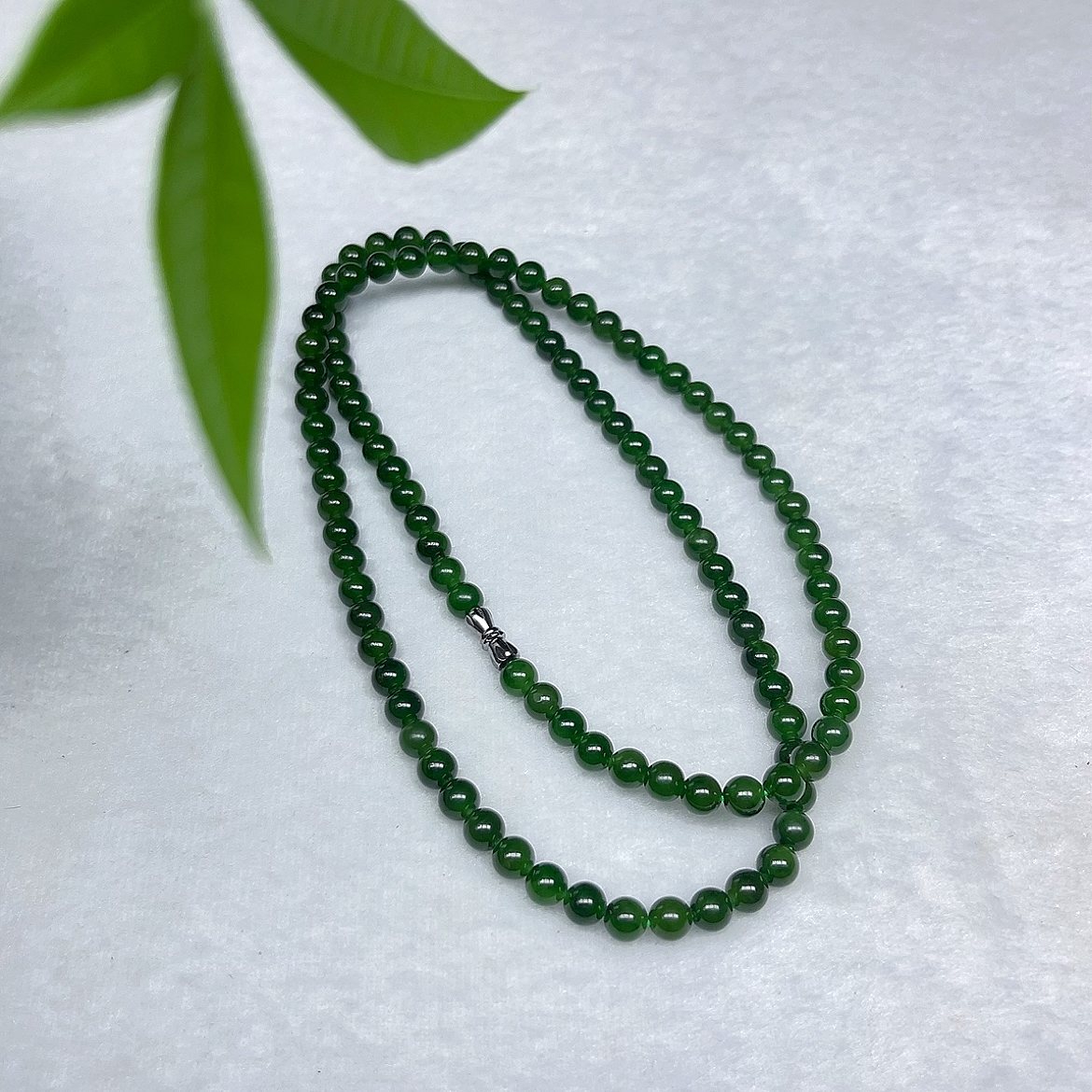 （质检基地发货）和田玉碧玉6MM仙女毛衣链（超级新人见面礼）百搭链