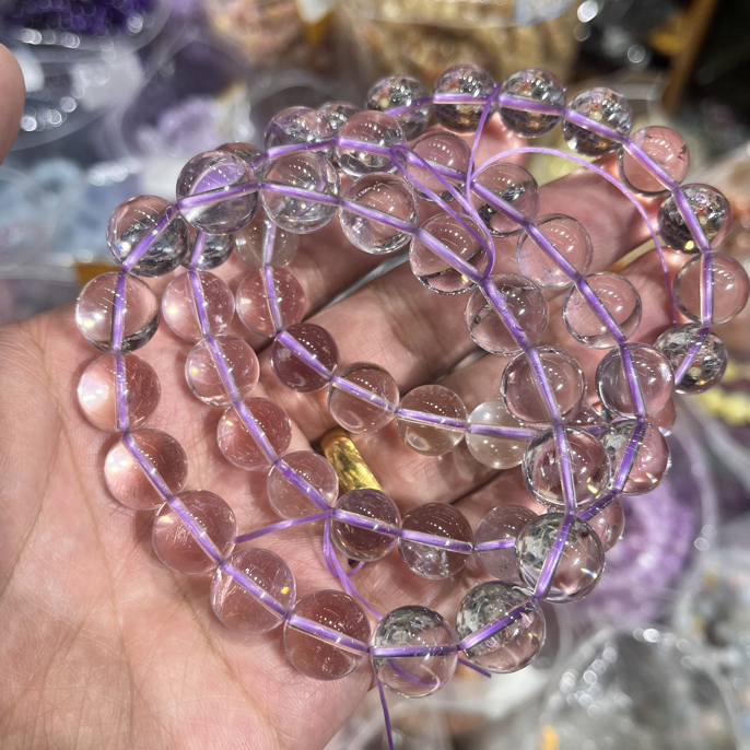 天然玻利维亚紫水晶12mm水晶手串