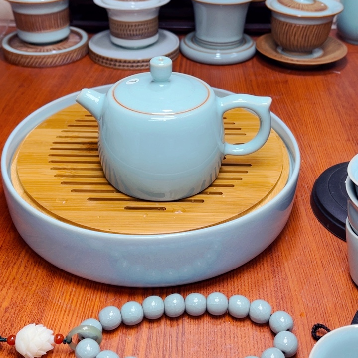 【闪购商品】汝州单壶单杯天青