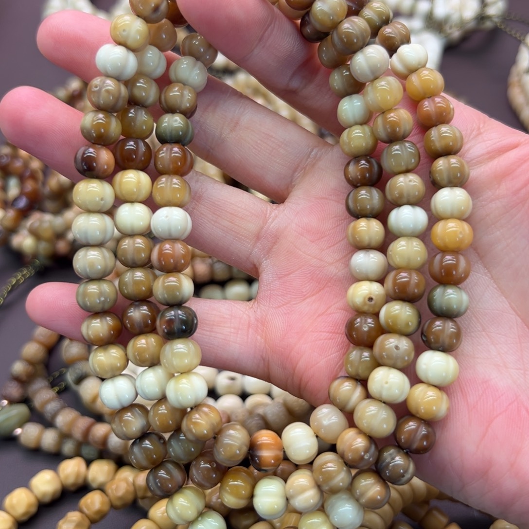 黑***珊龙脊菩提吊坠南瓜