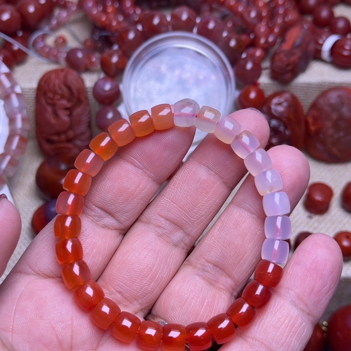 南红玛瑙未镶嵌手链7 M