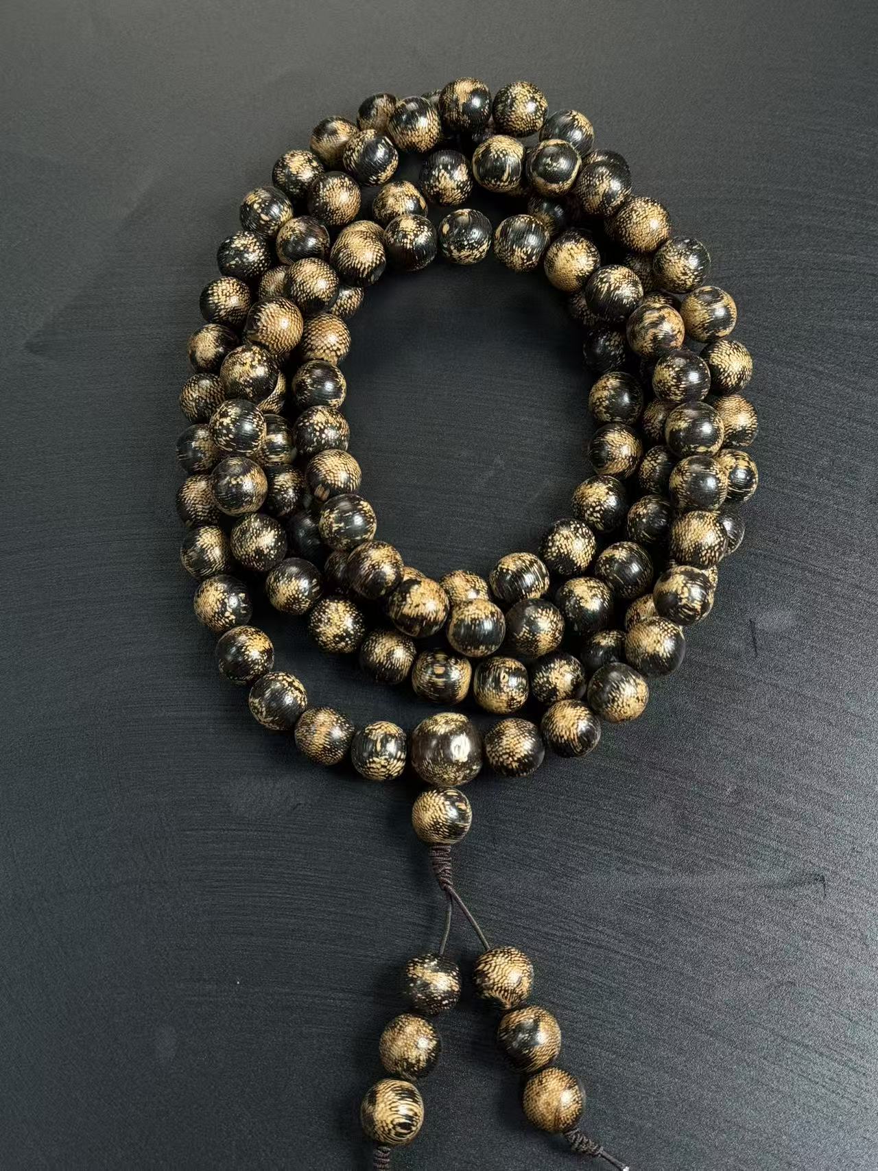 【福瑞文玩】树心油倒架沉香木作手串12*108-Z431