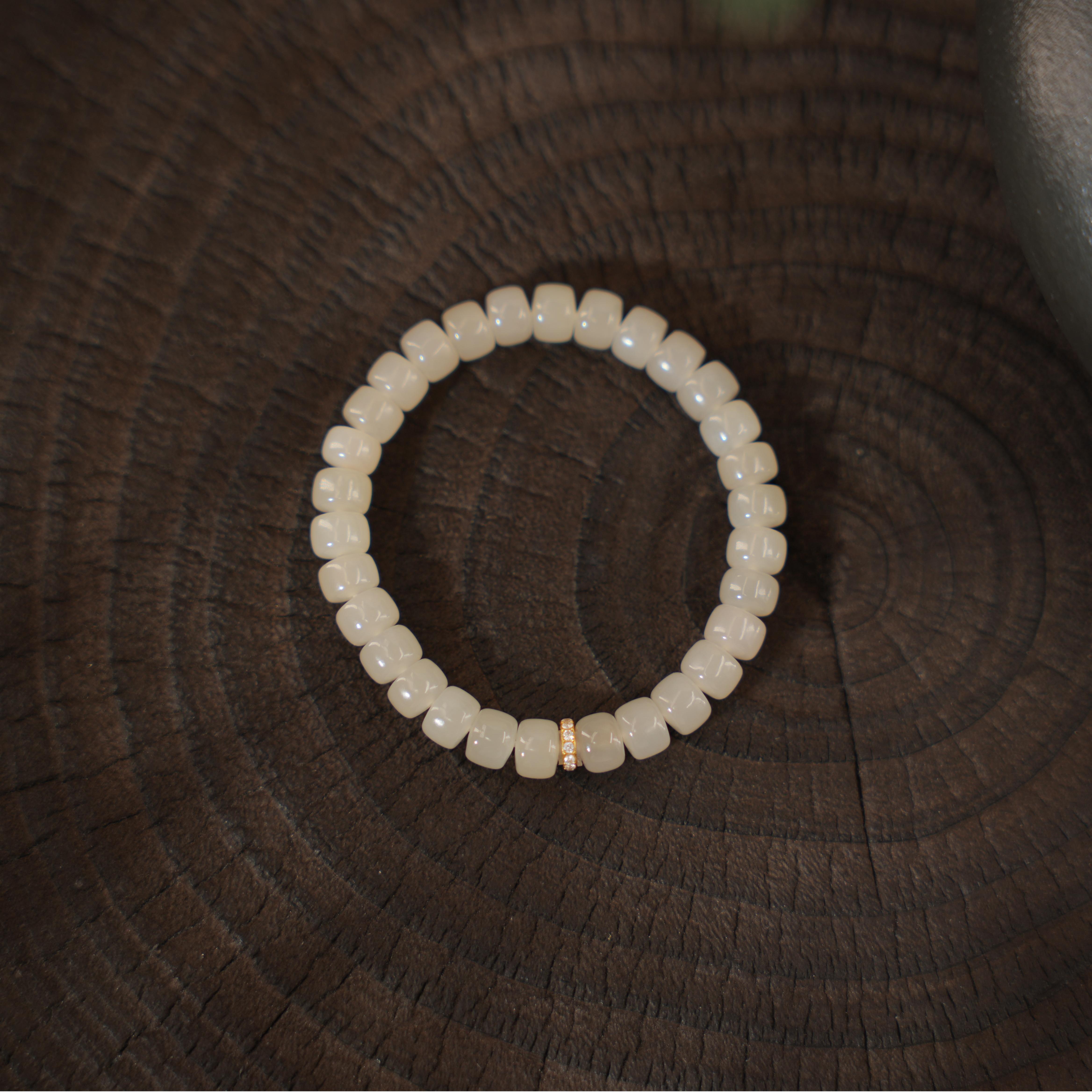 春藕-天然和田玉18K金手串