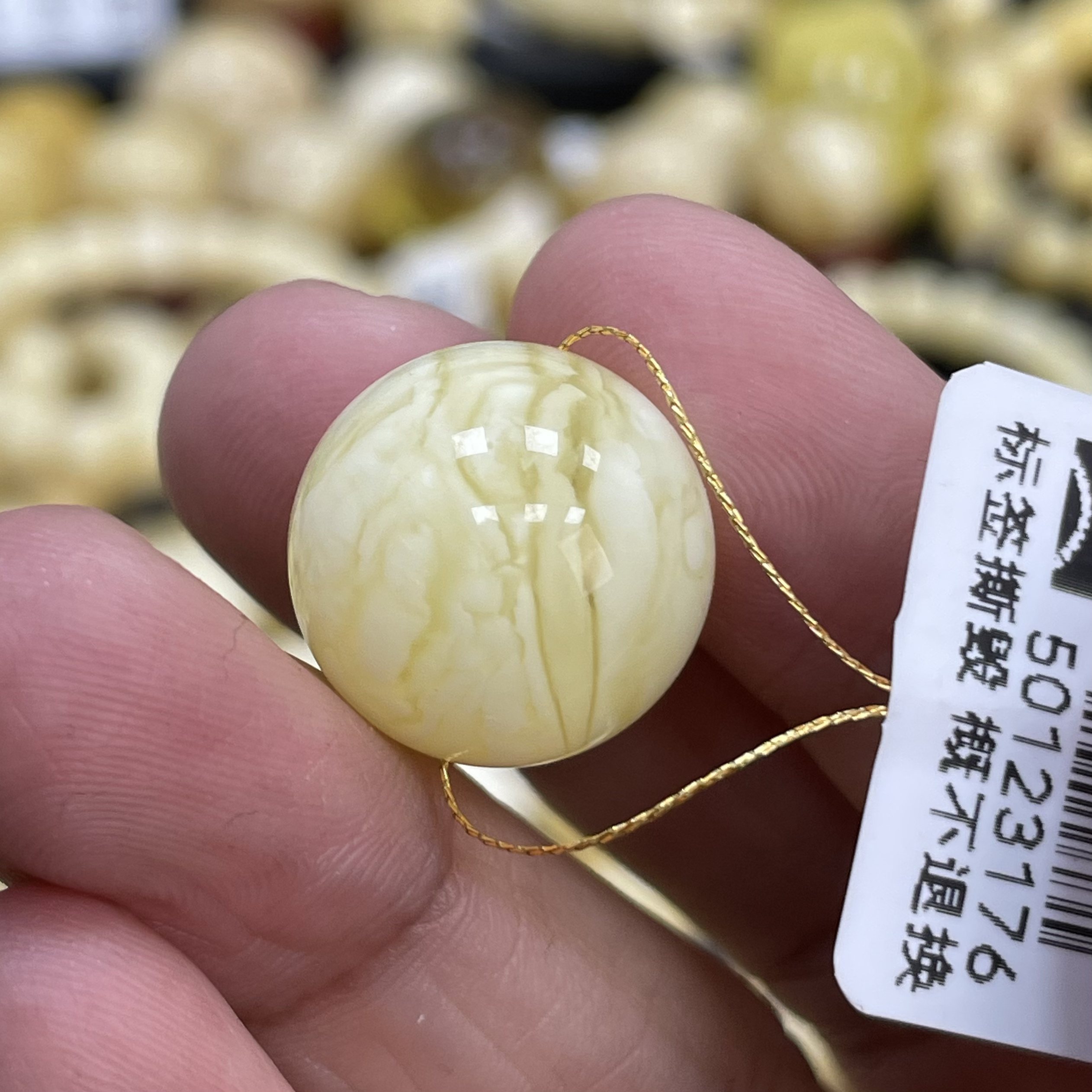 魔梵珠宝｜16.8mm俄料琥珀蜜蜡金妖虎皮妖花 