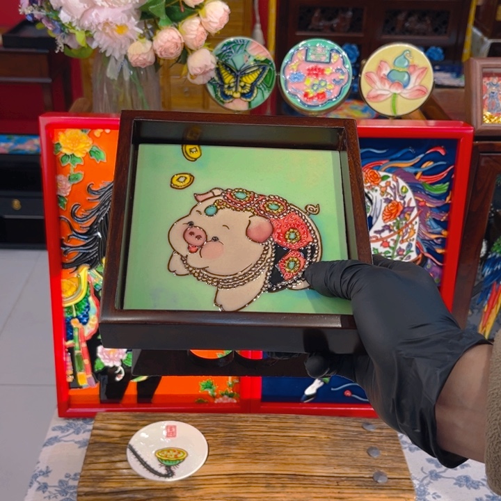 木瓷板画艺术作品