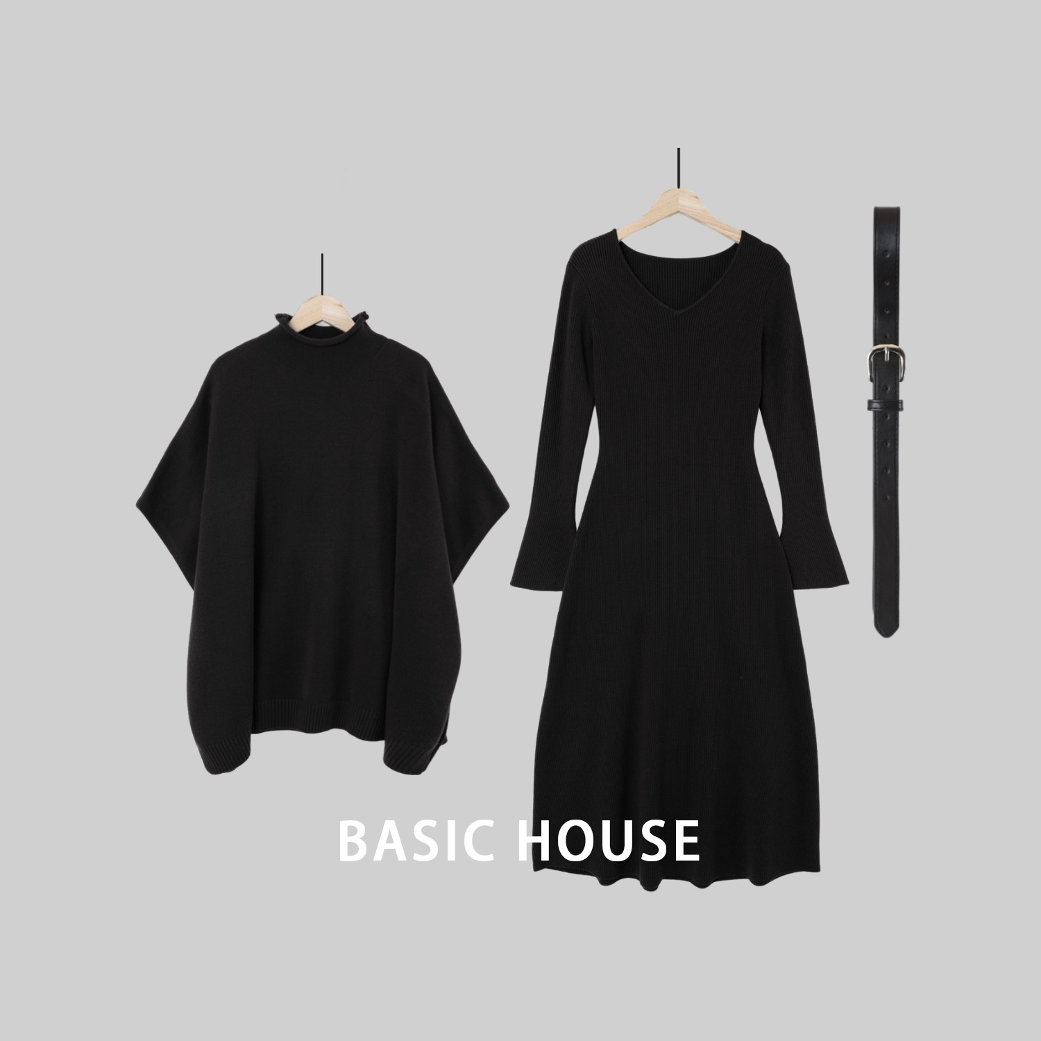 Basic House百家好秋冬新款设计师休闲气质两件套B1385B5HH82