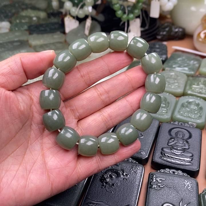 和田玉未镶嵌手链