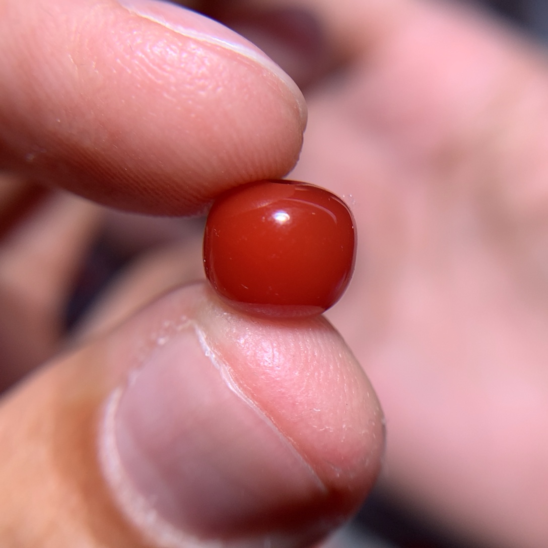 南红玛瑙老型8×7未镶嵌球**5微微微纹