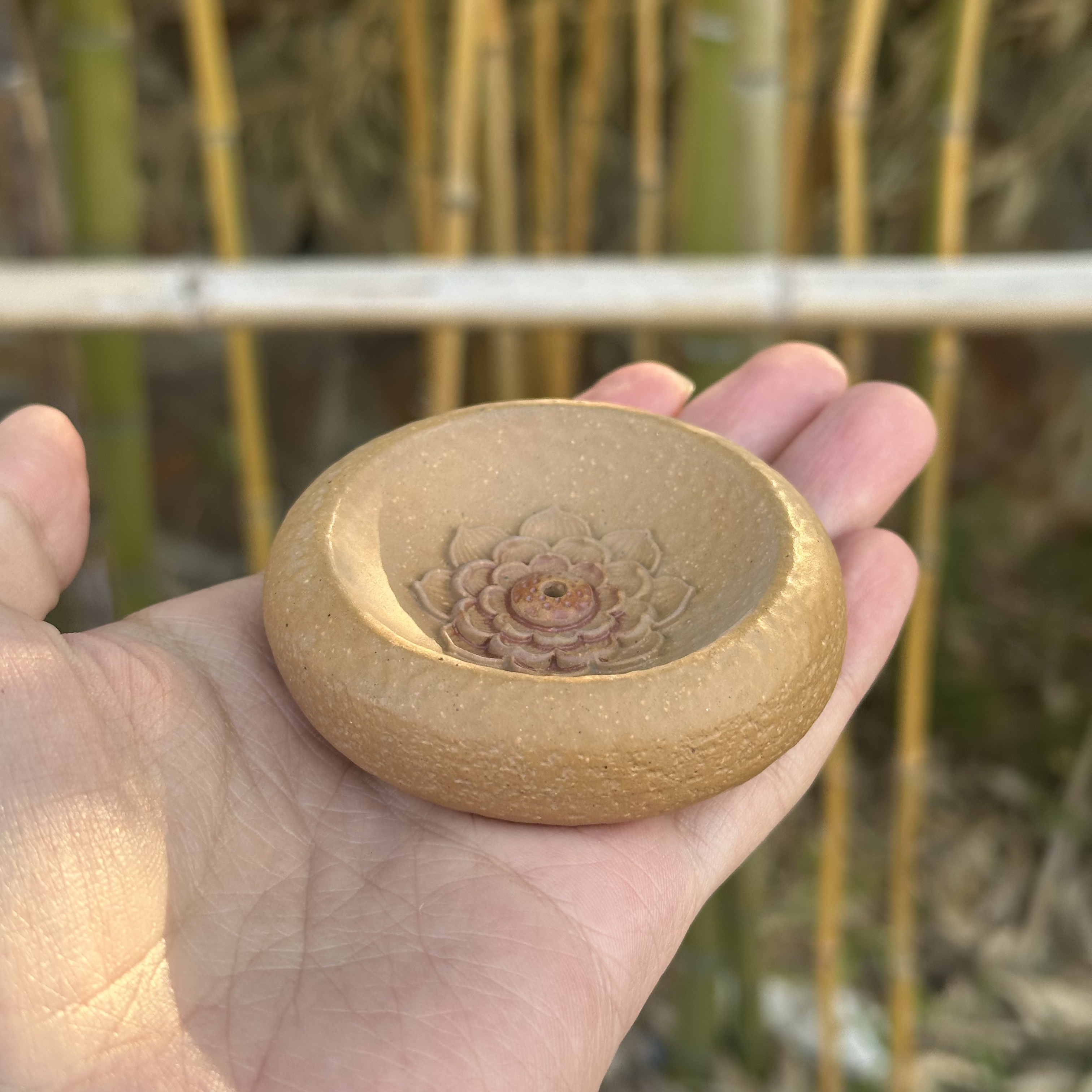 紫砂茶周边 莲花香插 黄金段