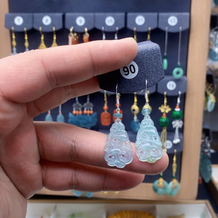 未镶嵌翡翠耳饰耳饰