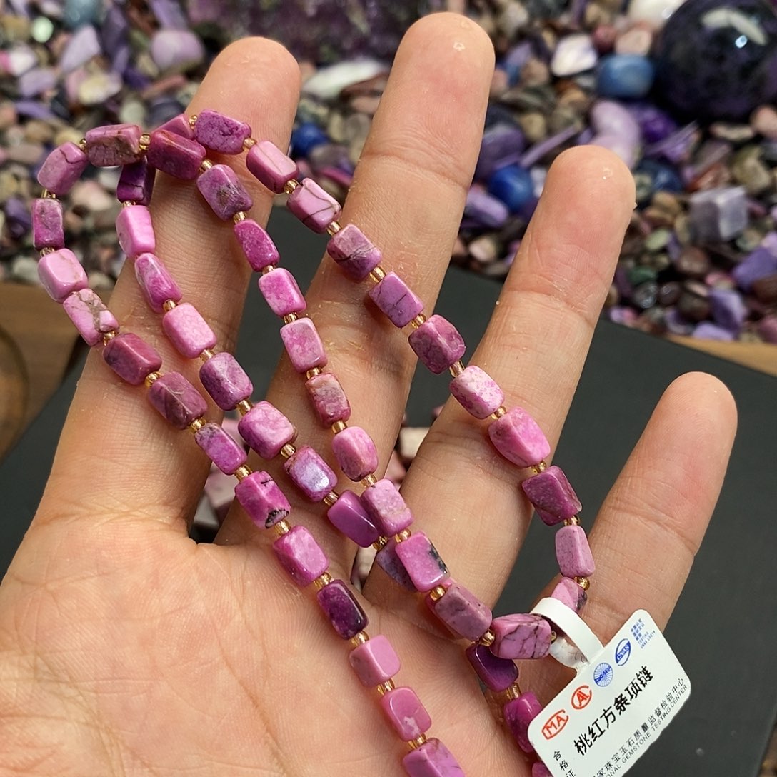 大理石磁石粉项链