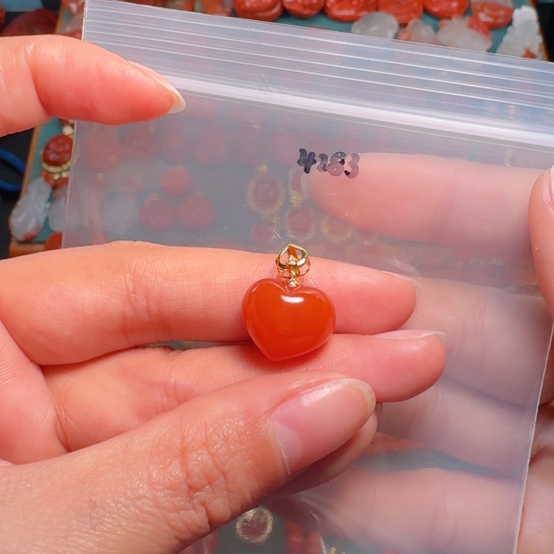 南红玛瑙南红18K金镶嵌