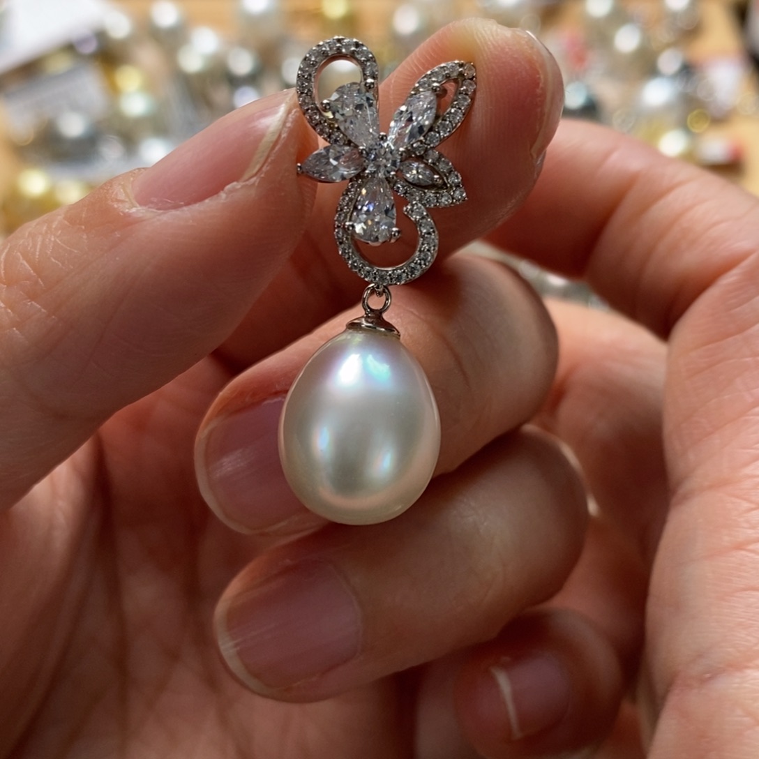 海水珍珠颈饰银S925镶嵌