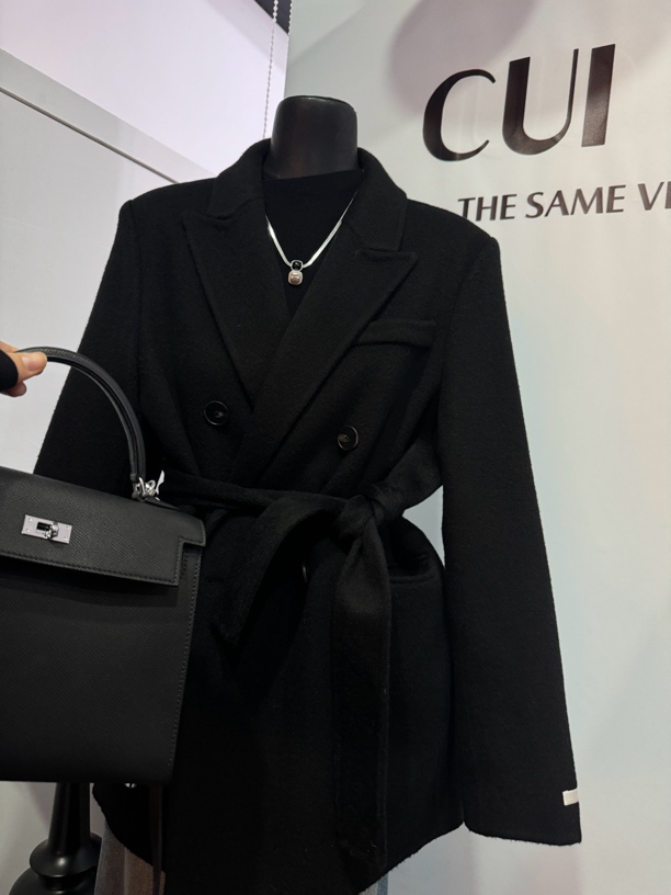 CUI.气质款 系带 羊毛大衣