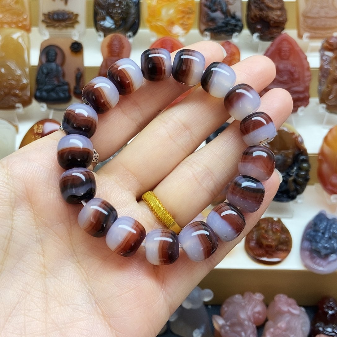 暖***光玛瑙/玉髓未镶嵌颈饰