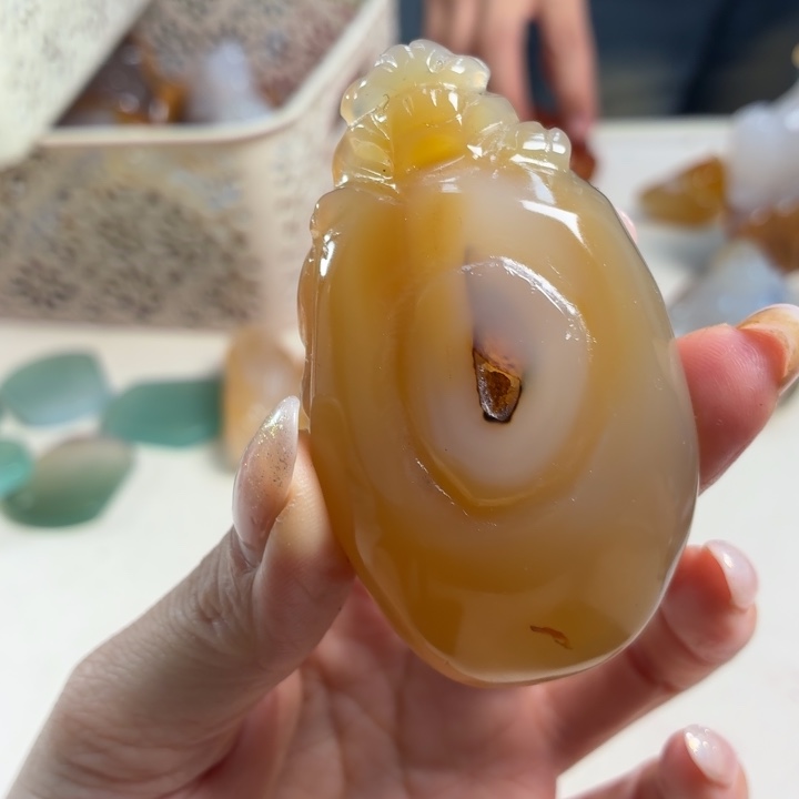 玛瑙/玉髓未镶嵌吊坠(不含链)