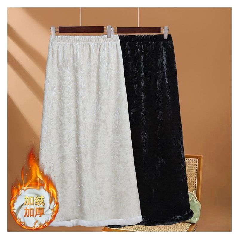 (冠裙芳)新中式半身裙厚款裙子国风复古裙中长裙小个子可穿网红