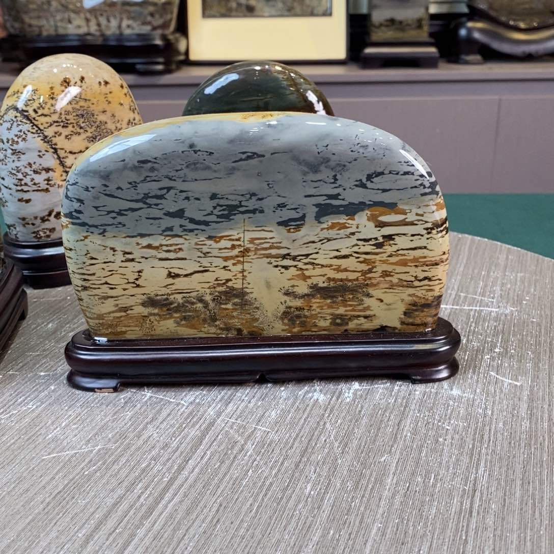 石材广西国画石草花石