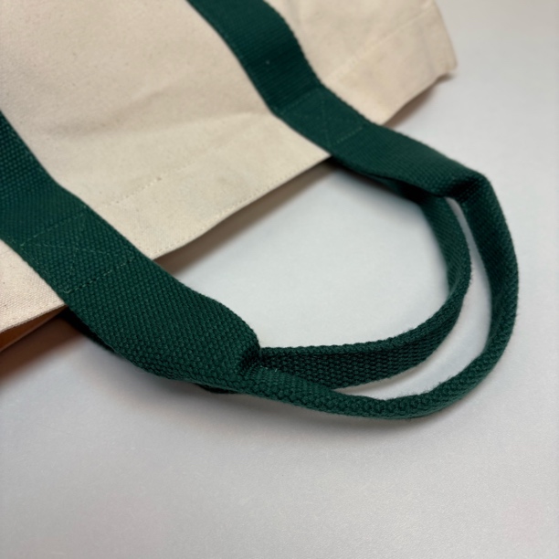 22817 韩单绿色人鱼家，帆布单肩购物袋包带，尺寸：35x28x12cm