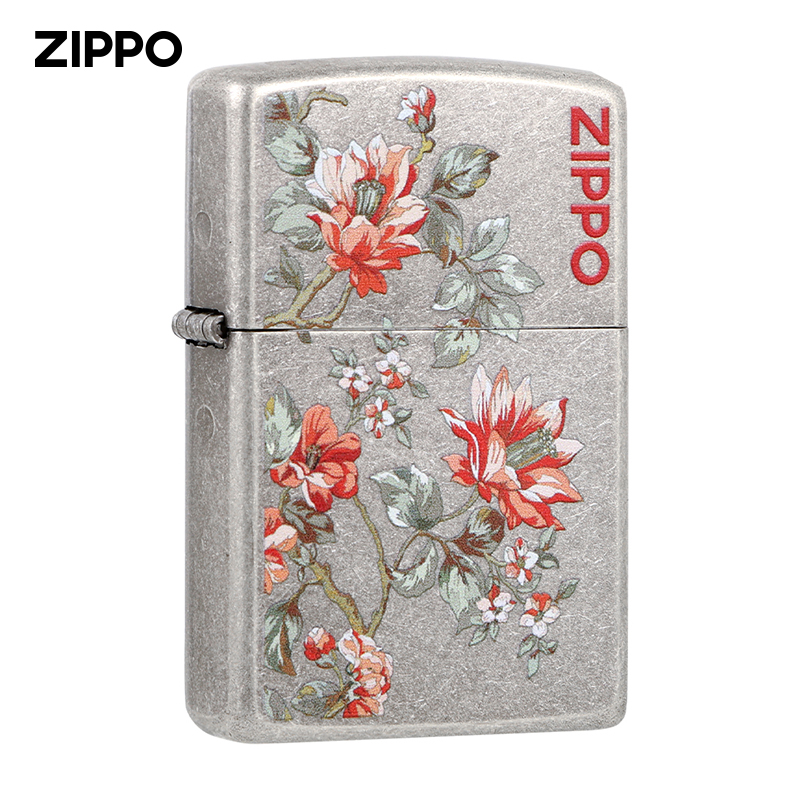 ZIPPO/之宝花知爱意正品古银复古经典防风打火机送男生DY9902CY