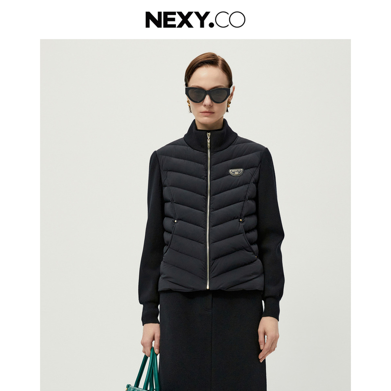 NEXY.CO/奈蔻羽绒服|气质干练|智美女性|高定|黑色|XR00614W0