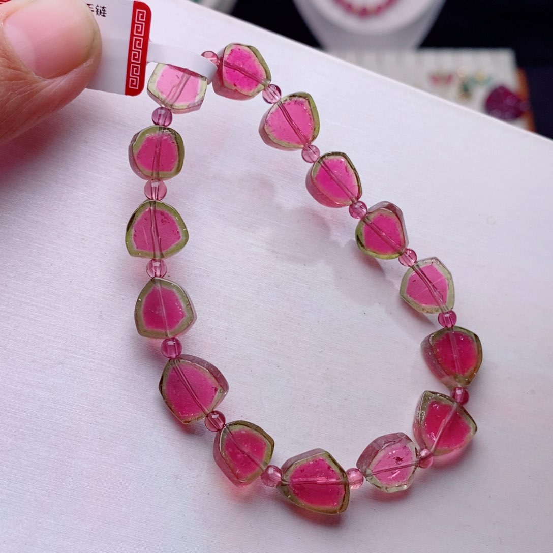 未镶嵌手链碧玺手链d