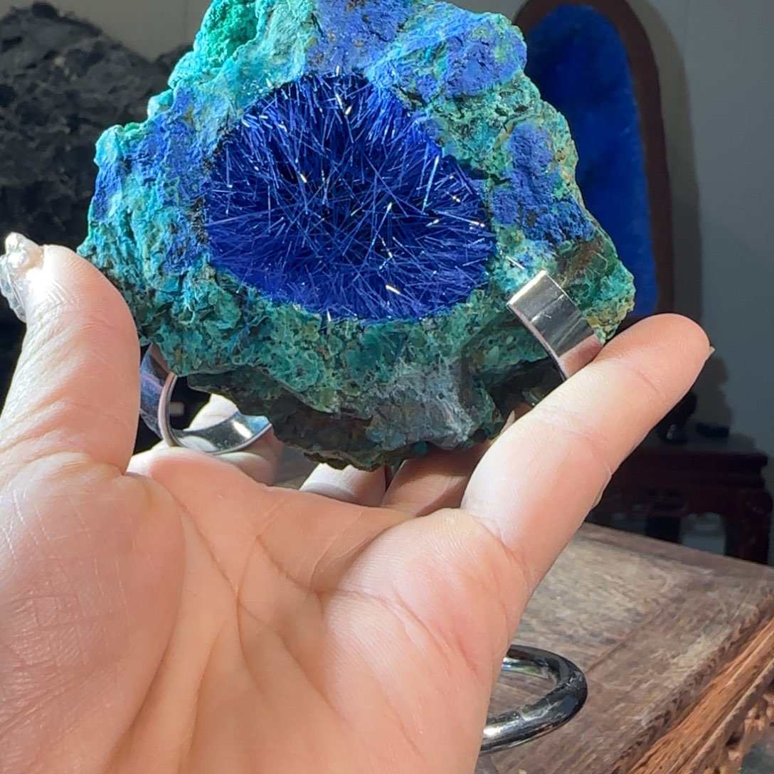 紫砂矿体晶体摆件阳****媚