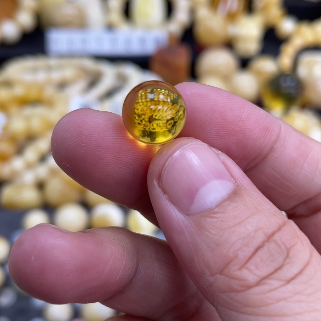 琥珀珠宝奇石未镶嵌11.5mm金珀