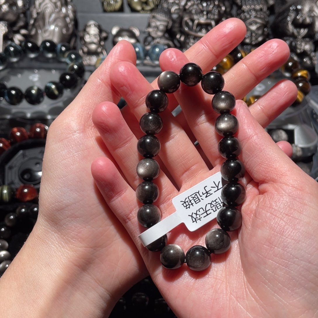 黑曜岩手串未镶嵌徐****