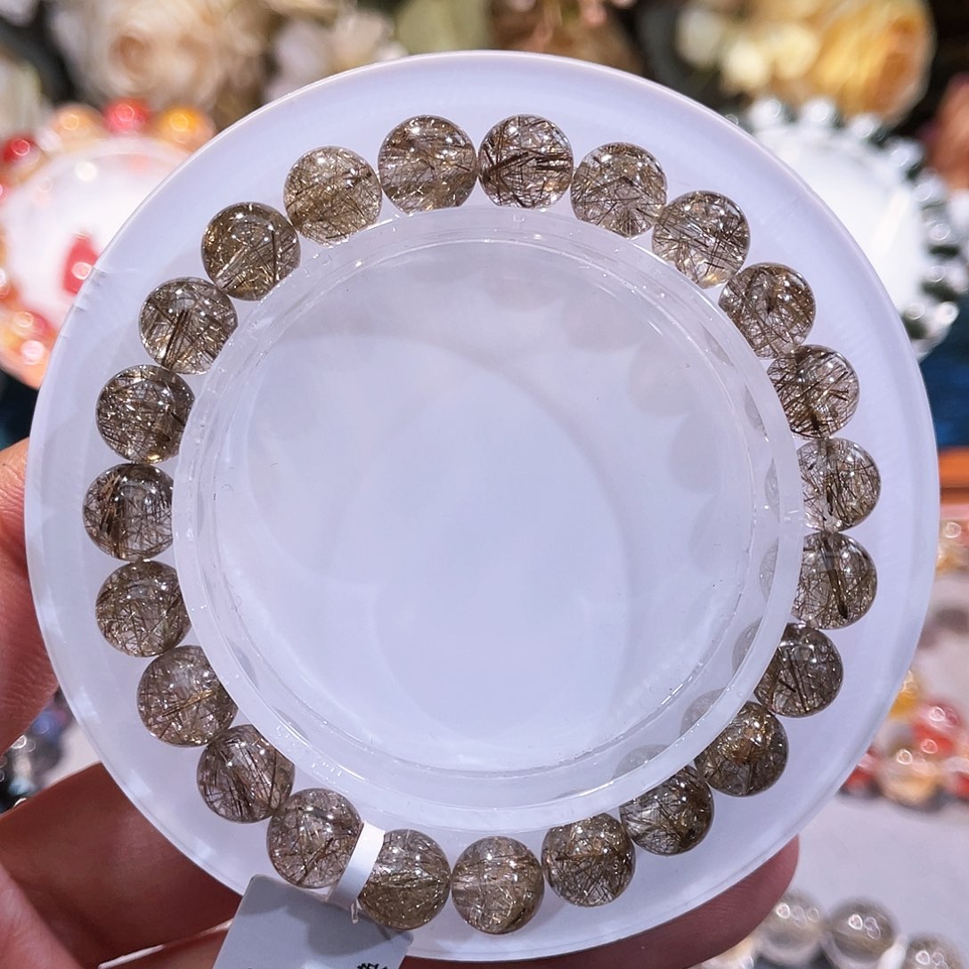 手链水晶未镶嵌、收藏级魔鬼银发晶/8+