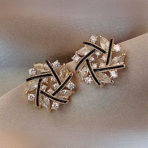 铜合金琉璃耳饰  铜合金  花环耳针耳饰CPE700059