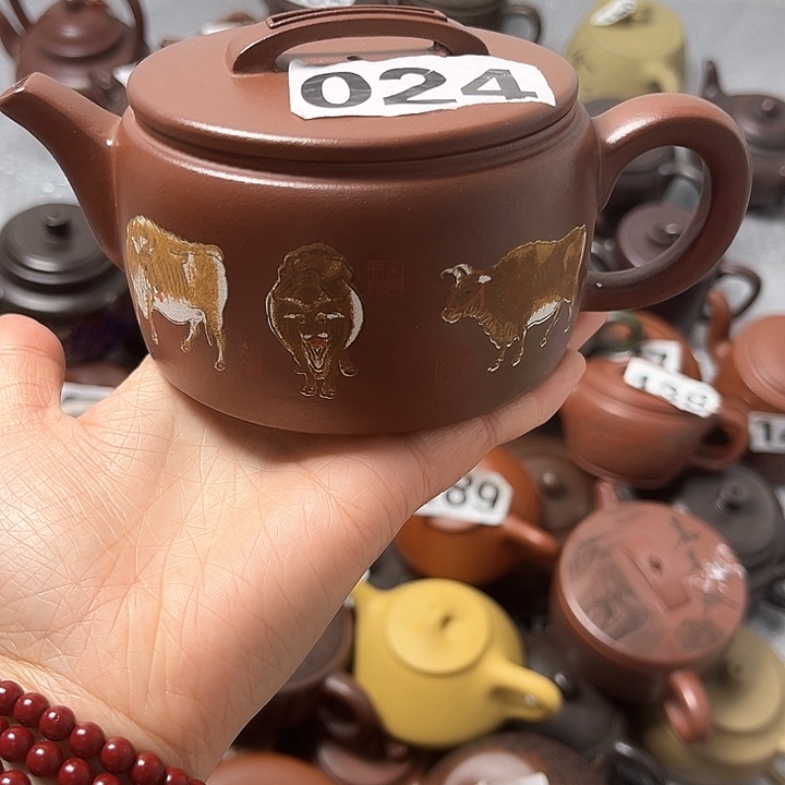 紫砂茶壶紫砂微瑕半手