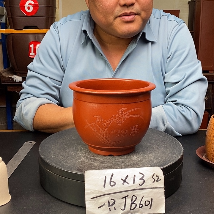 紫砂花盆货号一只JB601