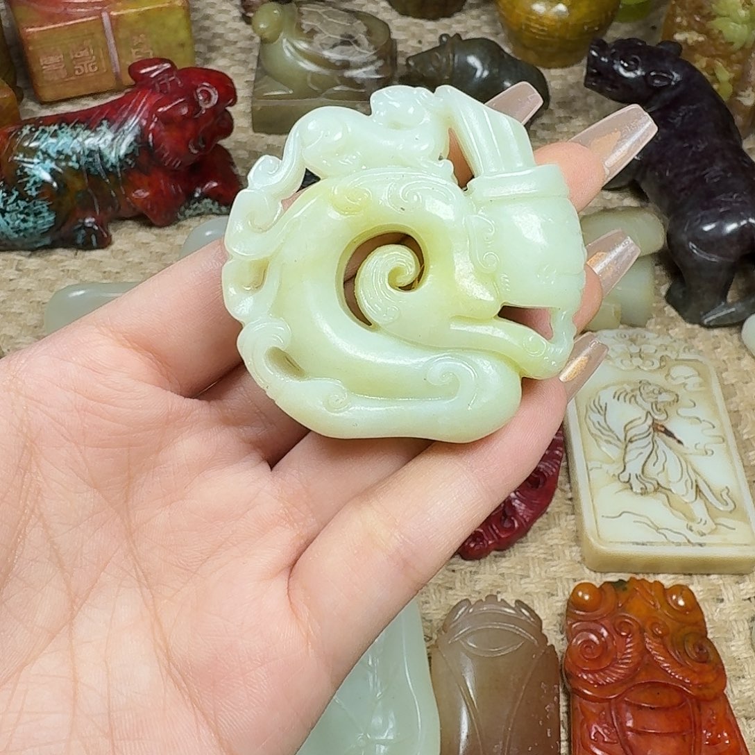 白玉菩提吊坠挂件