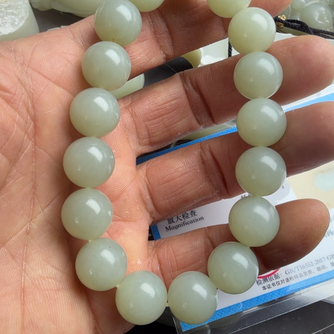 和田玉手链未镶嵌孟*