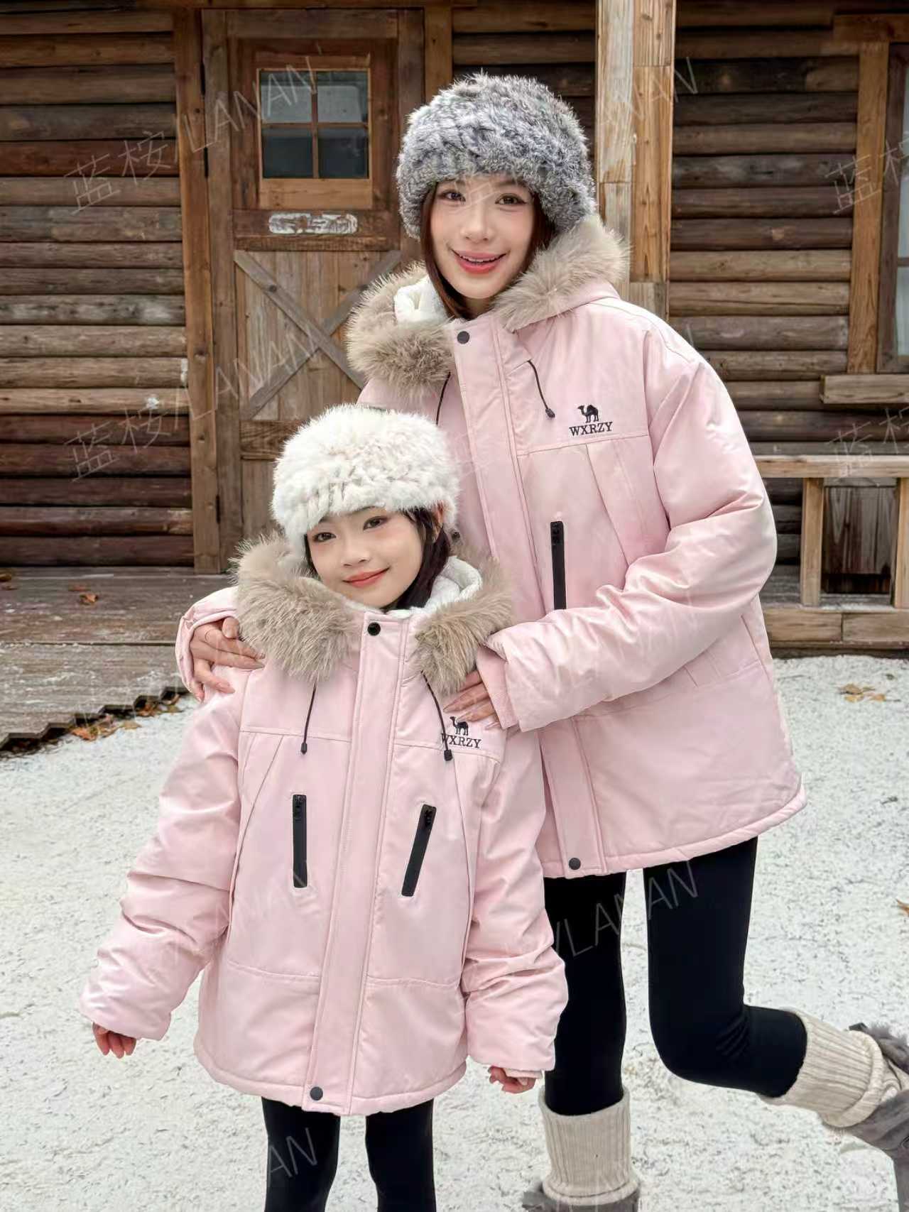 2025冬季新款亲子装男女同款时髦洋气加绒加厚韩版百搭