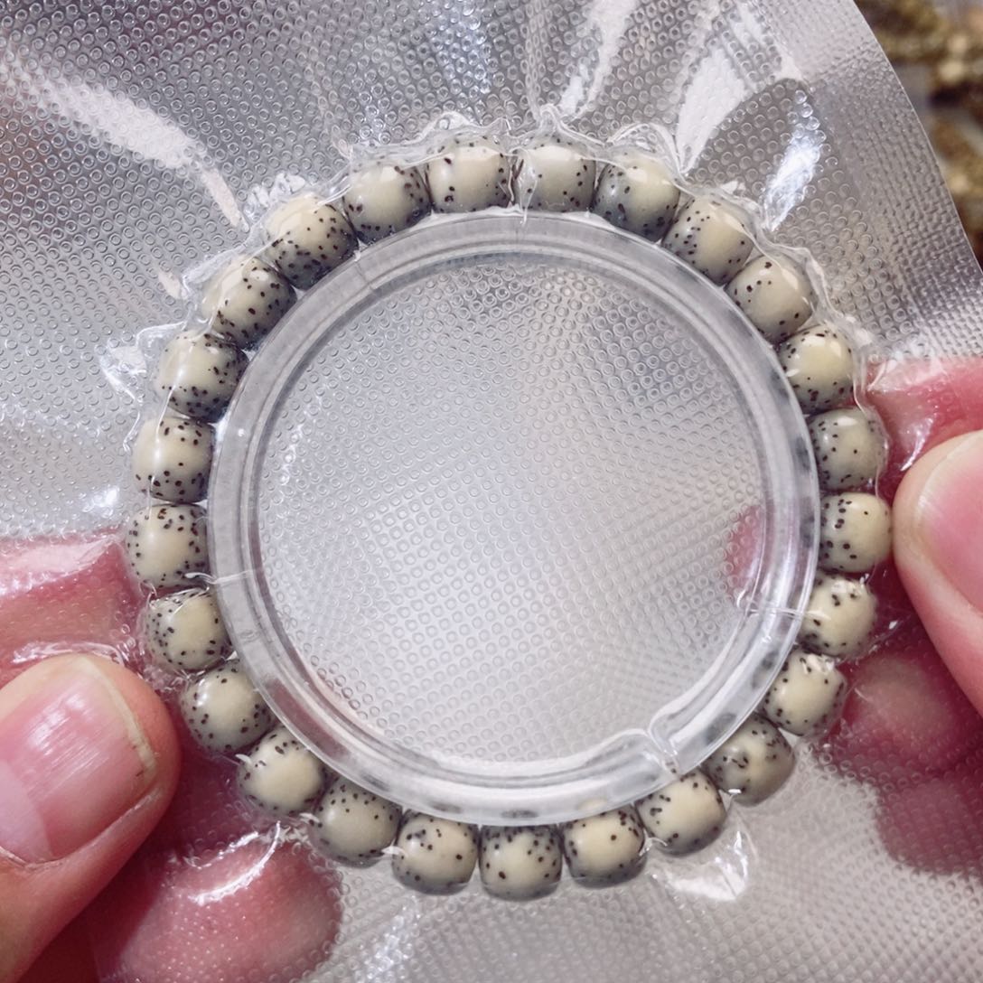 星月菩提手串98河豚石玉