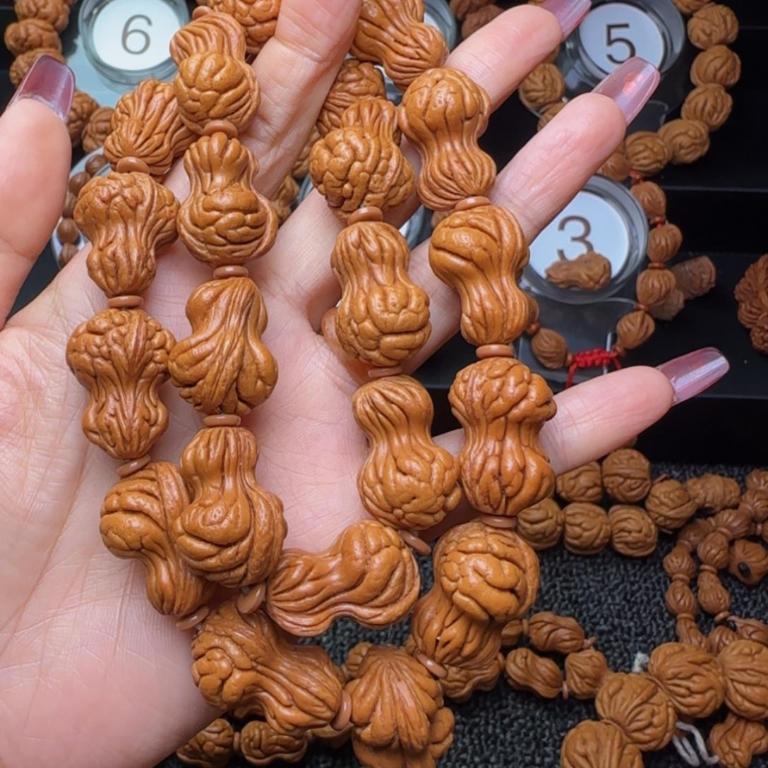 厚***物桃核吊坠白菜手持