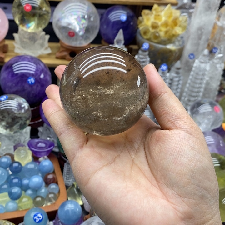 石材天然茶水晶球