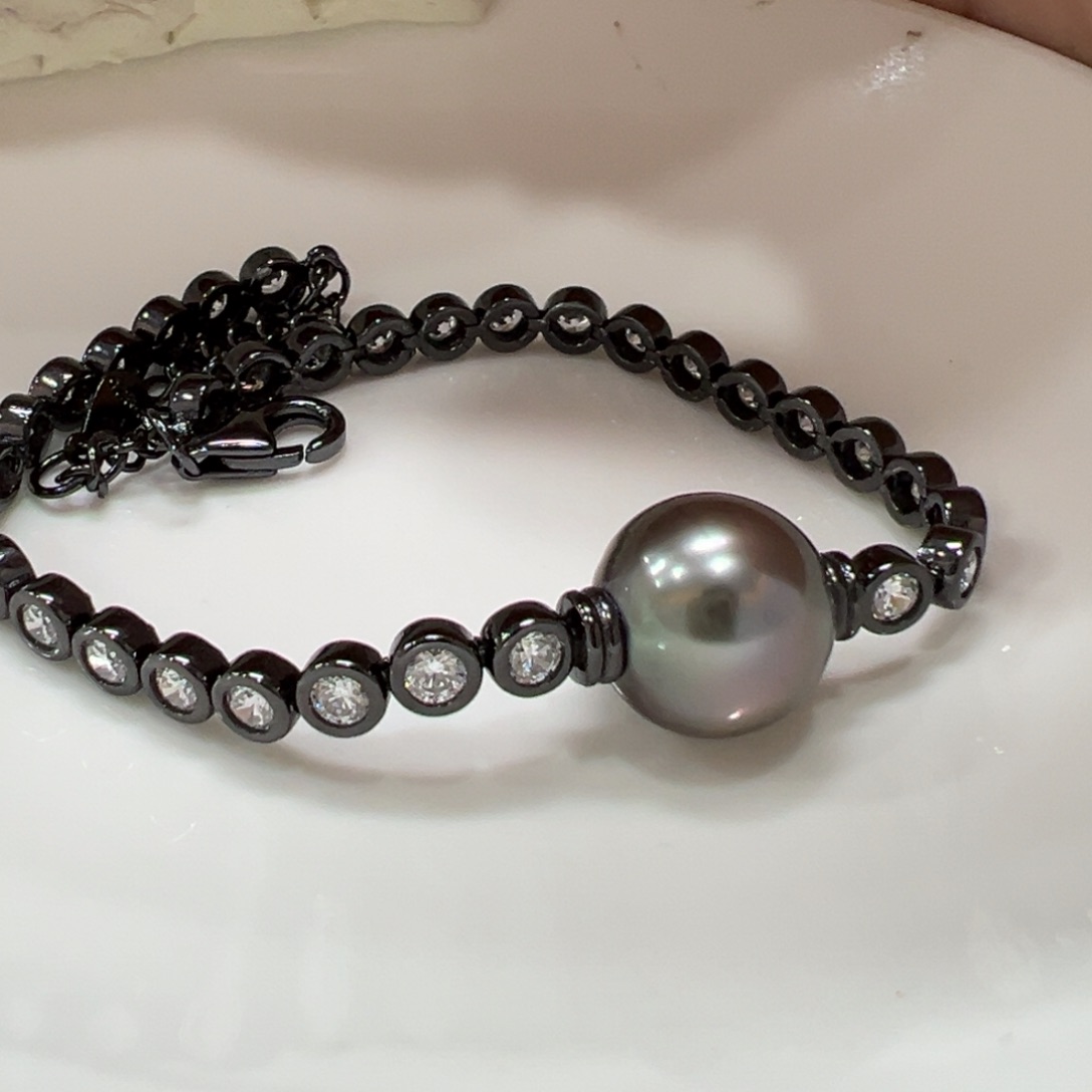 海水珍珠手串银S925镶嵌