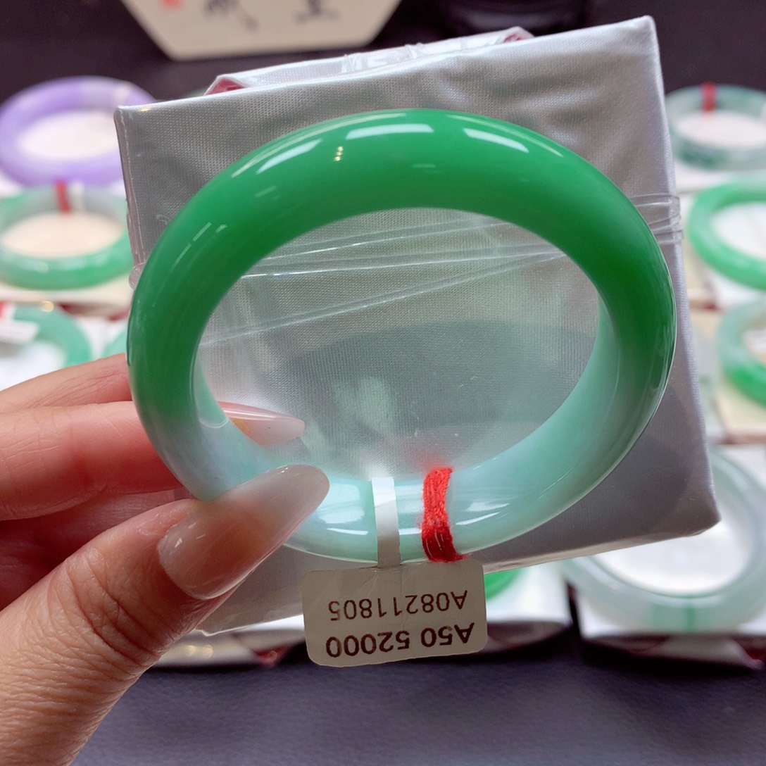 翡翠手镯未镶嵌正圈50.5（5号）89