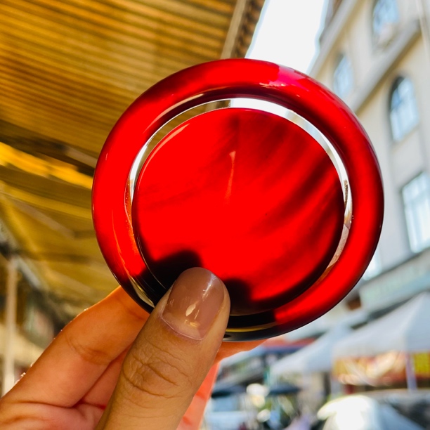 蓉百万珠宝【天然缅甸（黑加仑带血）特色手镯圈口52/宽14/厚9】